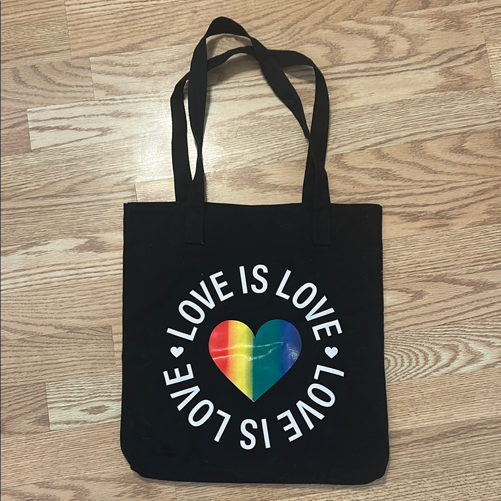 Love Is Love Black Tote Bag 🌈 ❤️